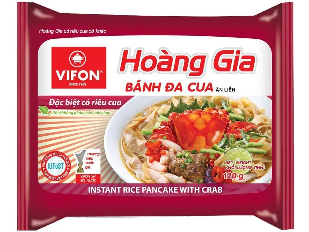 bánh đa cua hoàng gia ảnh bao bì sản phẩm thực tế
