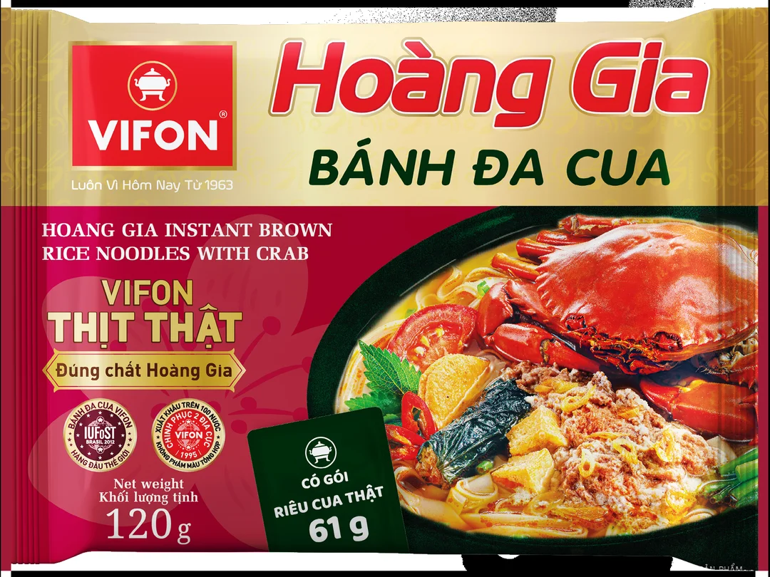 bánh đa cua hoàng gia bước chế 400 ml nước sôi