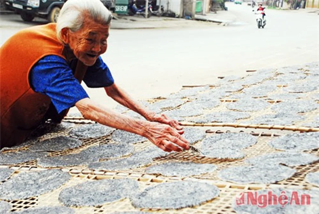 bánh đa đô lương đặc sản xứ Nghệ thành phẩm