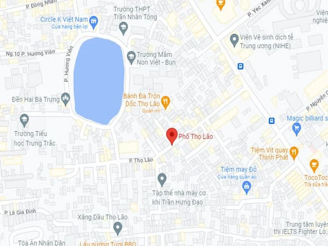 bánh đa trộn dốc thọ lão vị trí quán trong khu thọ lão