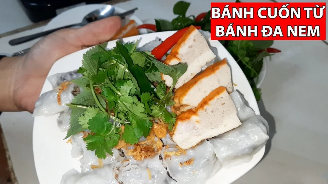 Video hướng dẫn bánh đa cuốn từ bánh đa nem