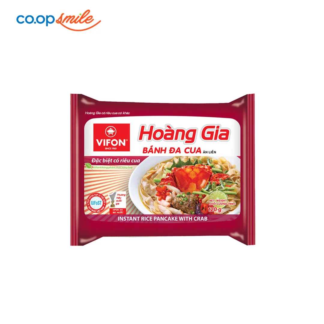 Bánh đa cua ăn liền trong bao bì VIFON bánh đa cua ăn liền trong bao bì sản phẩm VIFON