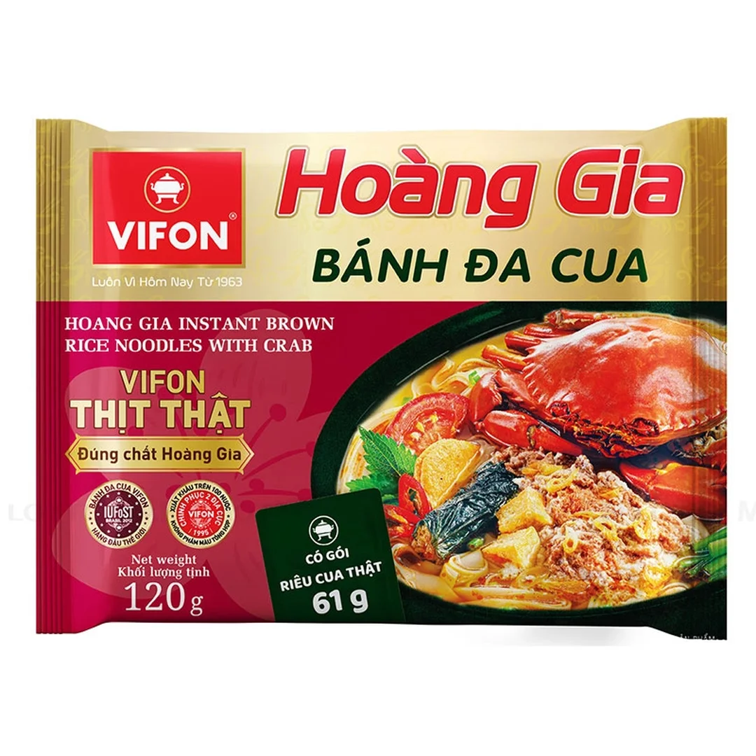 Bánh đa cua gói Hoàng Gia VIFON 120g bánh đa cua gói Hoàng Gia VIFON 120g
