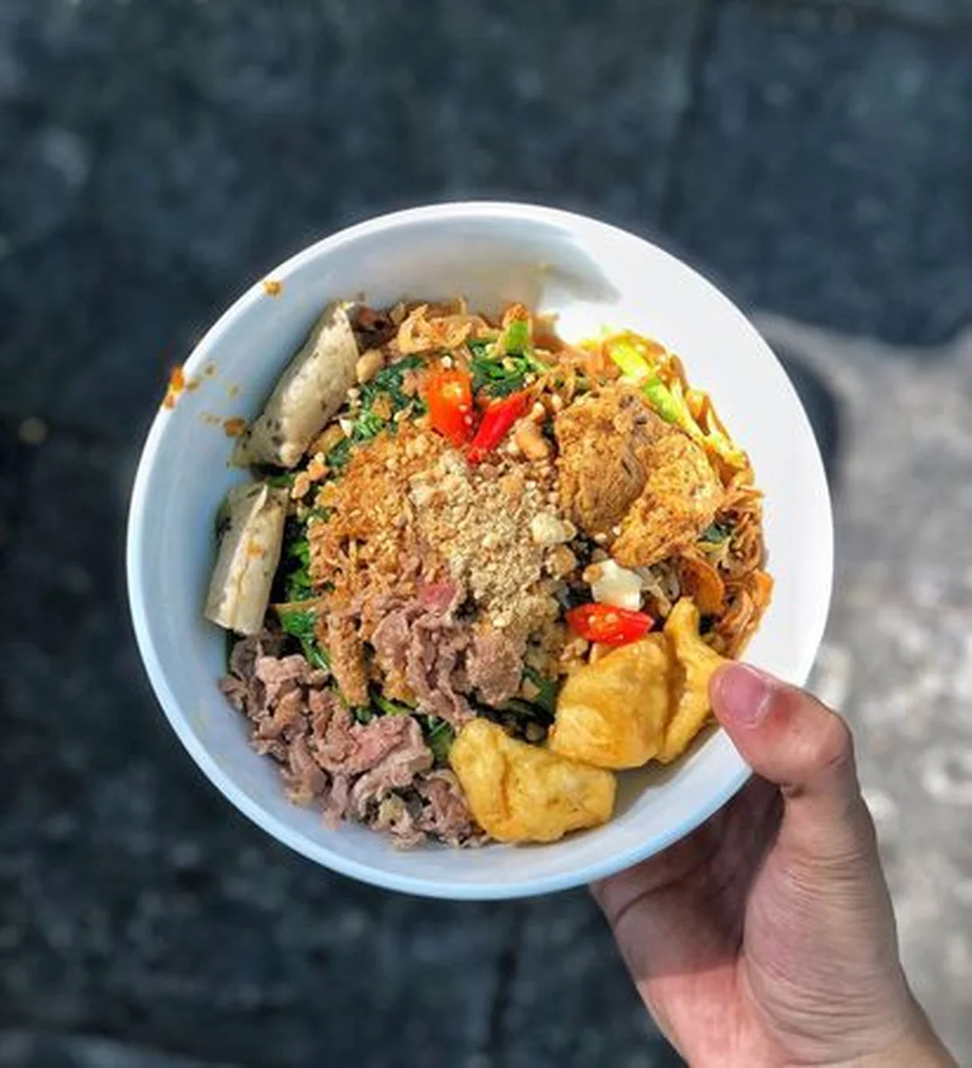 bánh đa cua phùng hưng ảnh món ăn thực tế