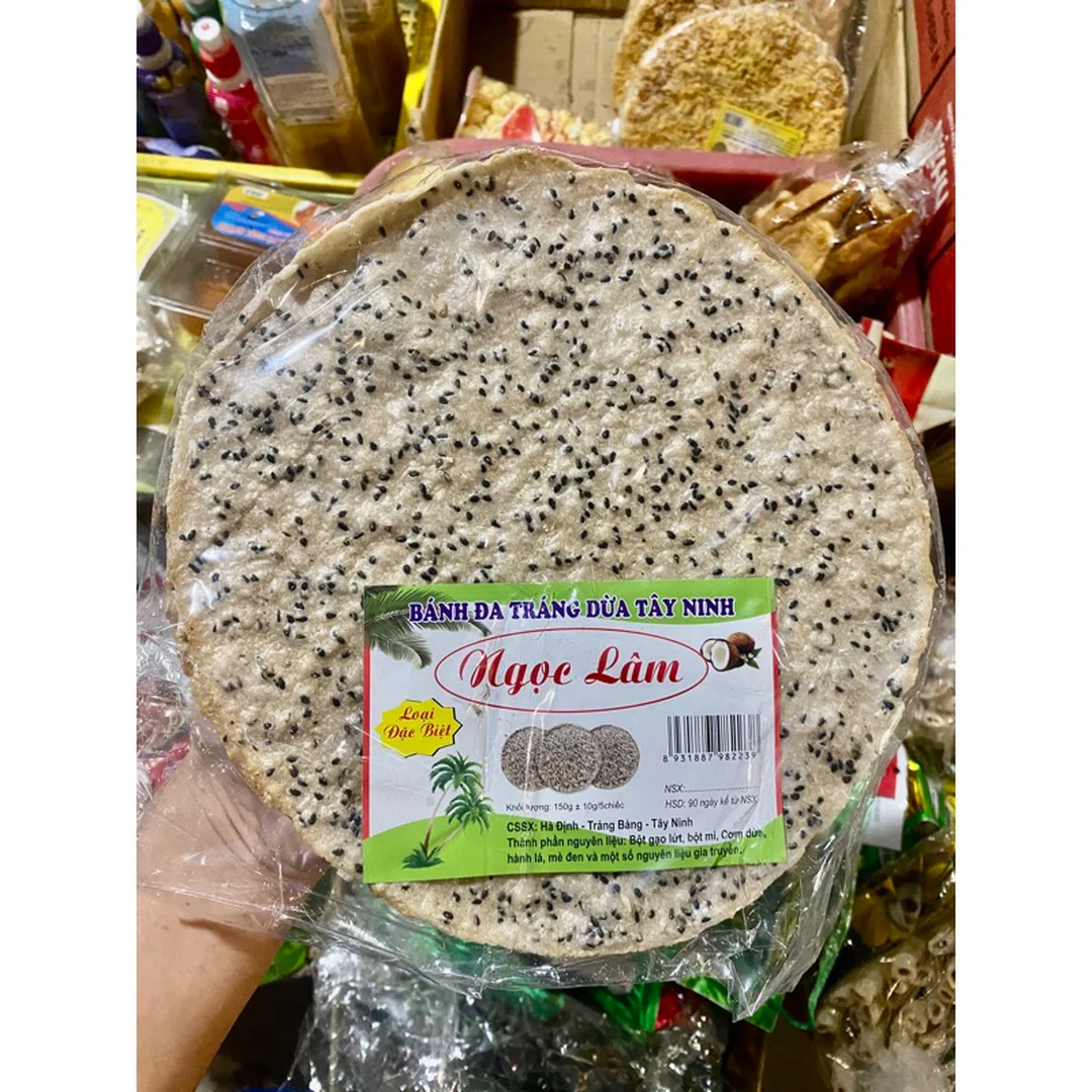 bánh đa dừa đóng gói dùng cho mua online