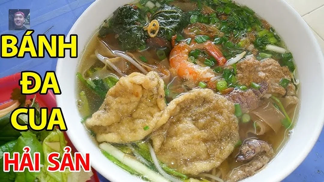 Bánh đa hải sản minh họa từ video món ăn bánh đa hải sản minh họa từ video món ăn
