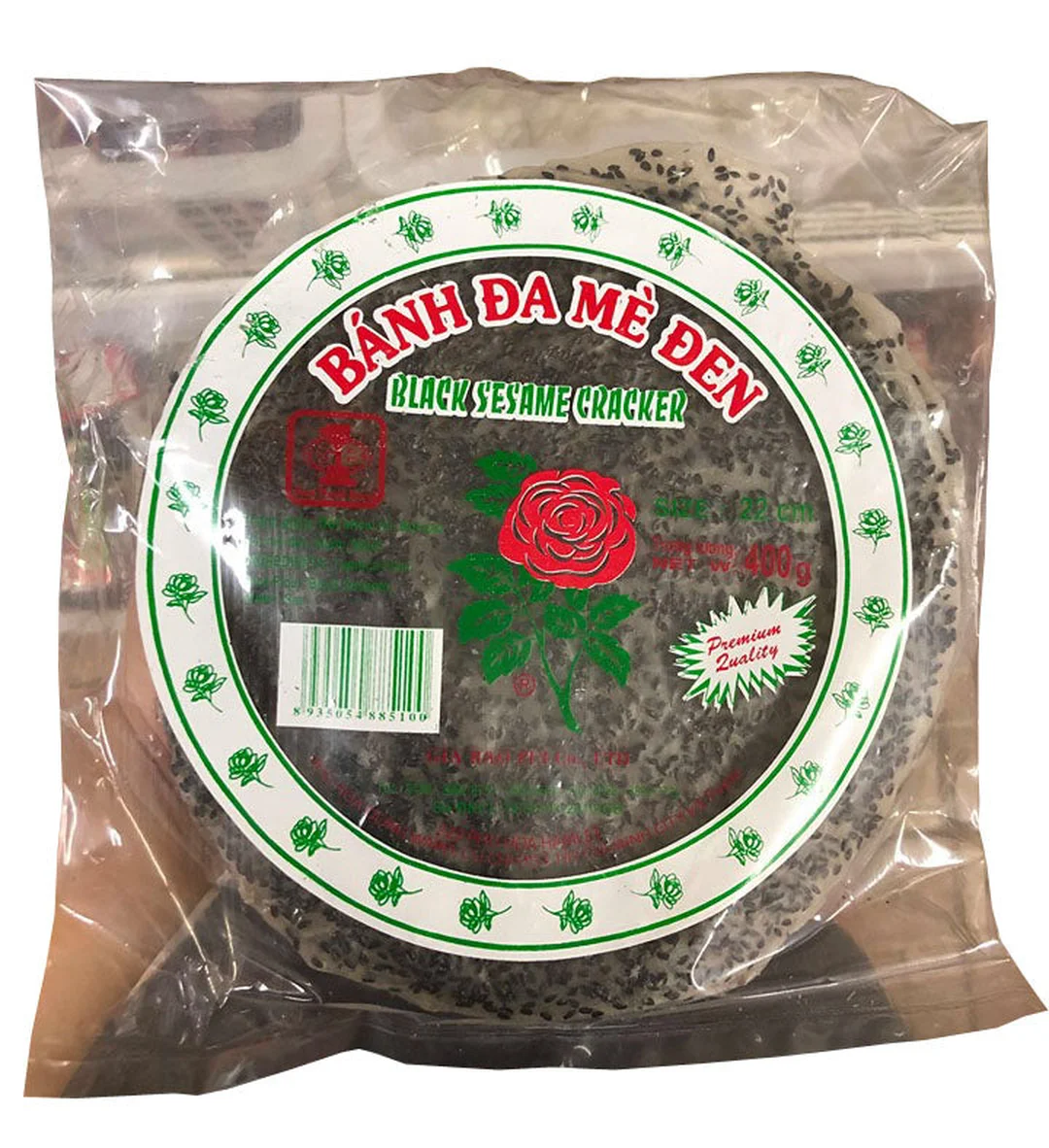 Bao bì bánh đa mè đen bánh đa mè đen đóng gói hút chân không