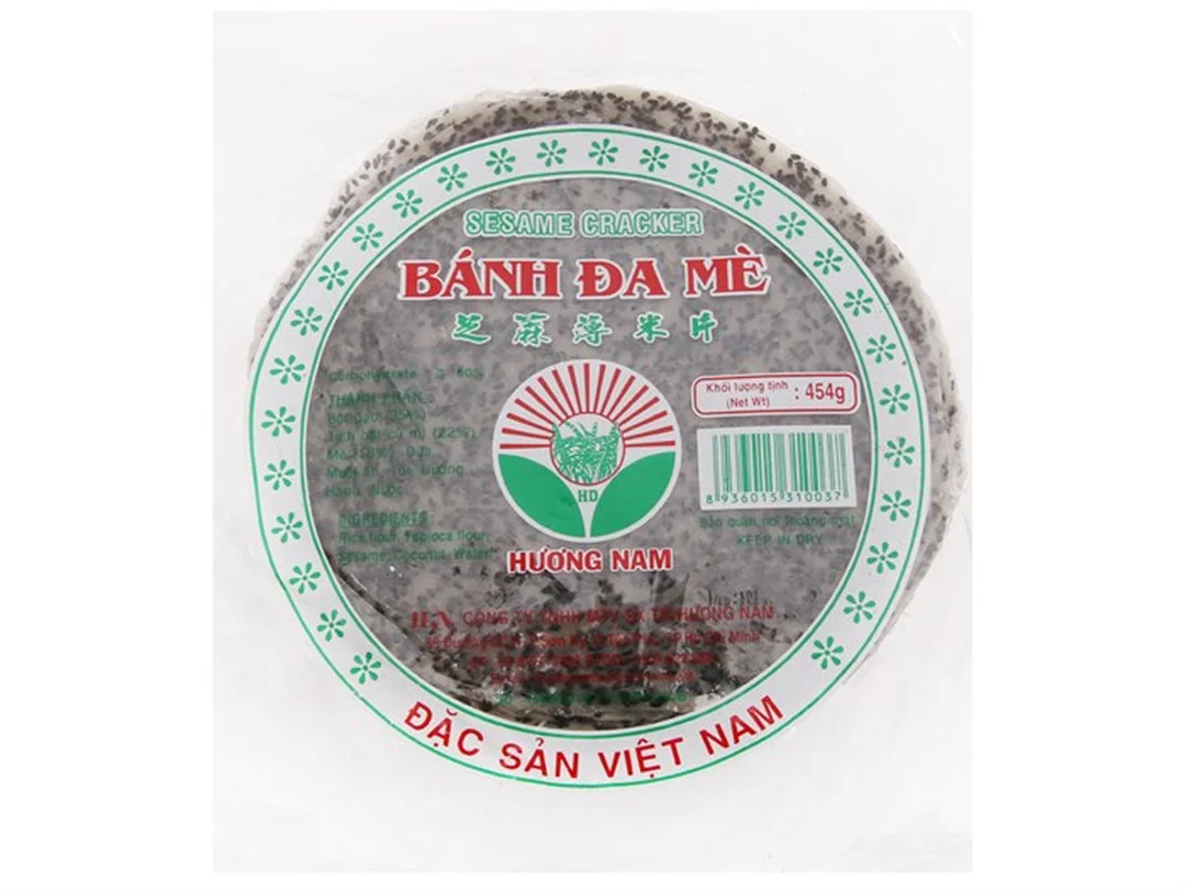 bánh đa mè trắng dừa 454g phù hợp ăn kèm gỏi