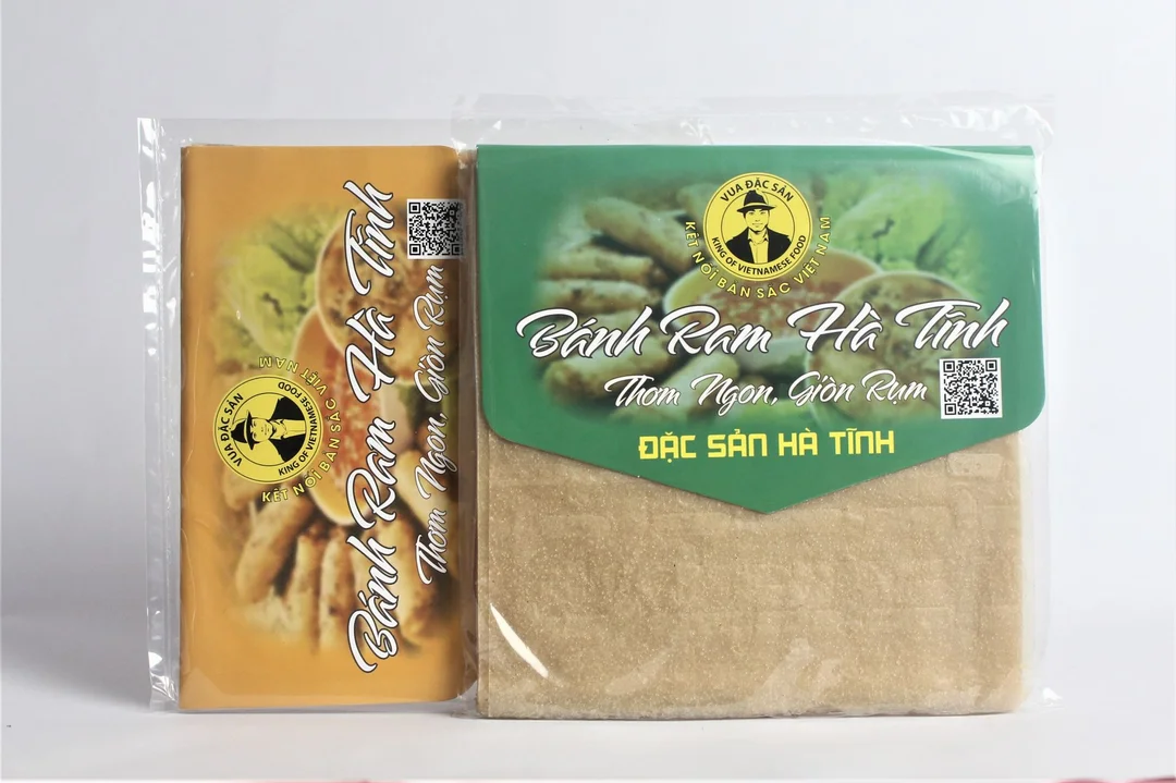 bánh đa nem hà tĩnh phơi sương màu vàng nâu