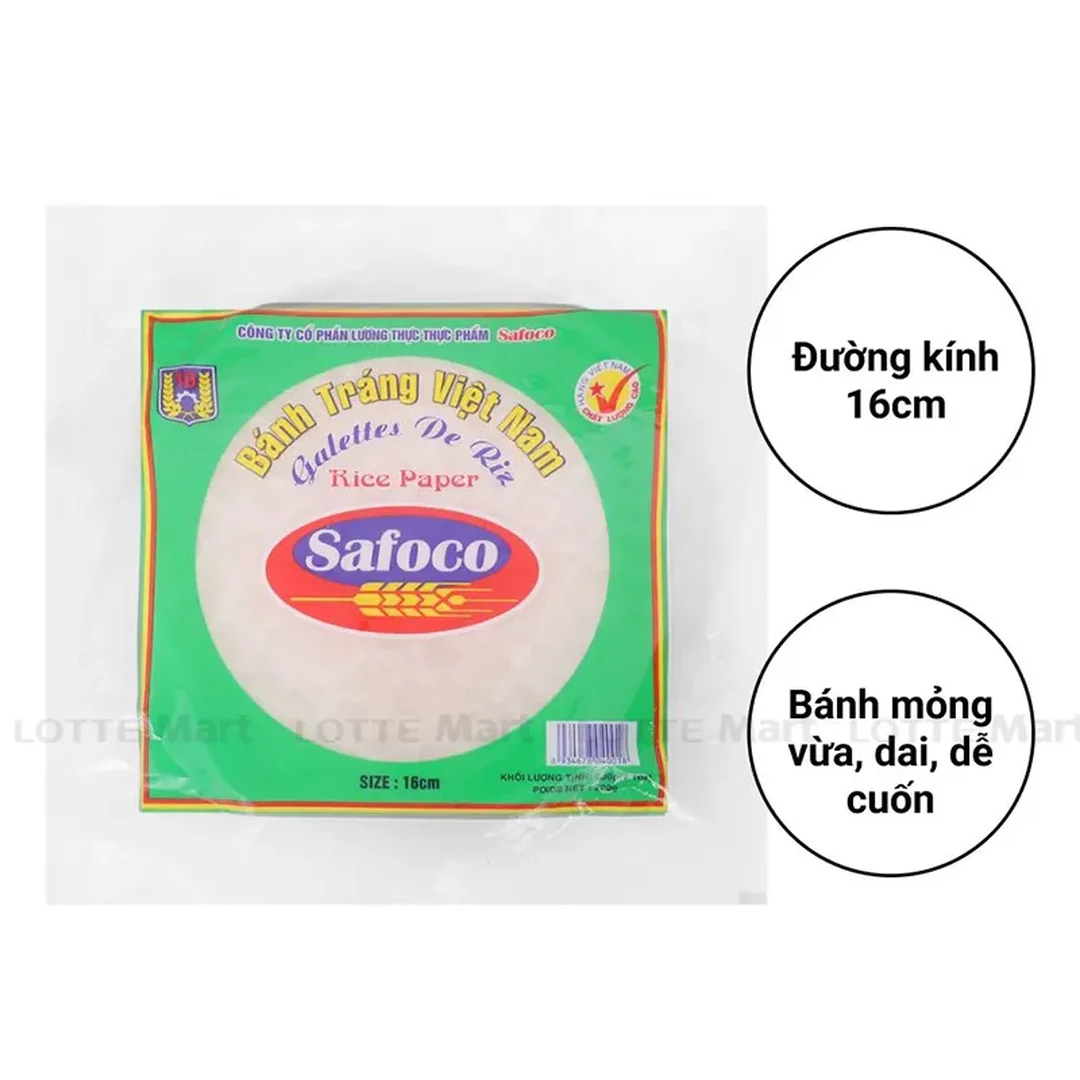 bánh đa nem safoco 500g dùng cho nhiều món cuốn