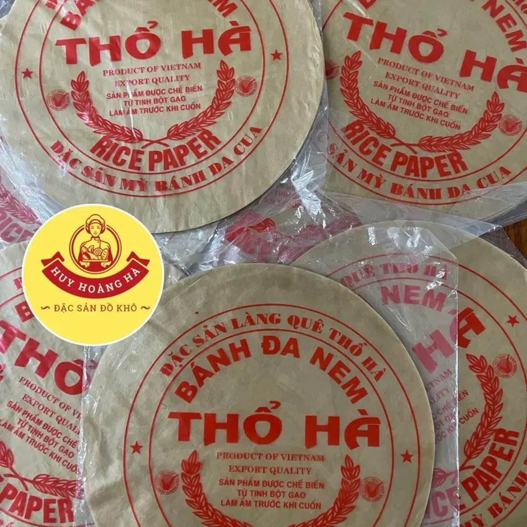 bánh đa nem thổ hà bảo quản trong túi kín