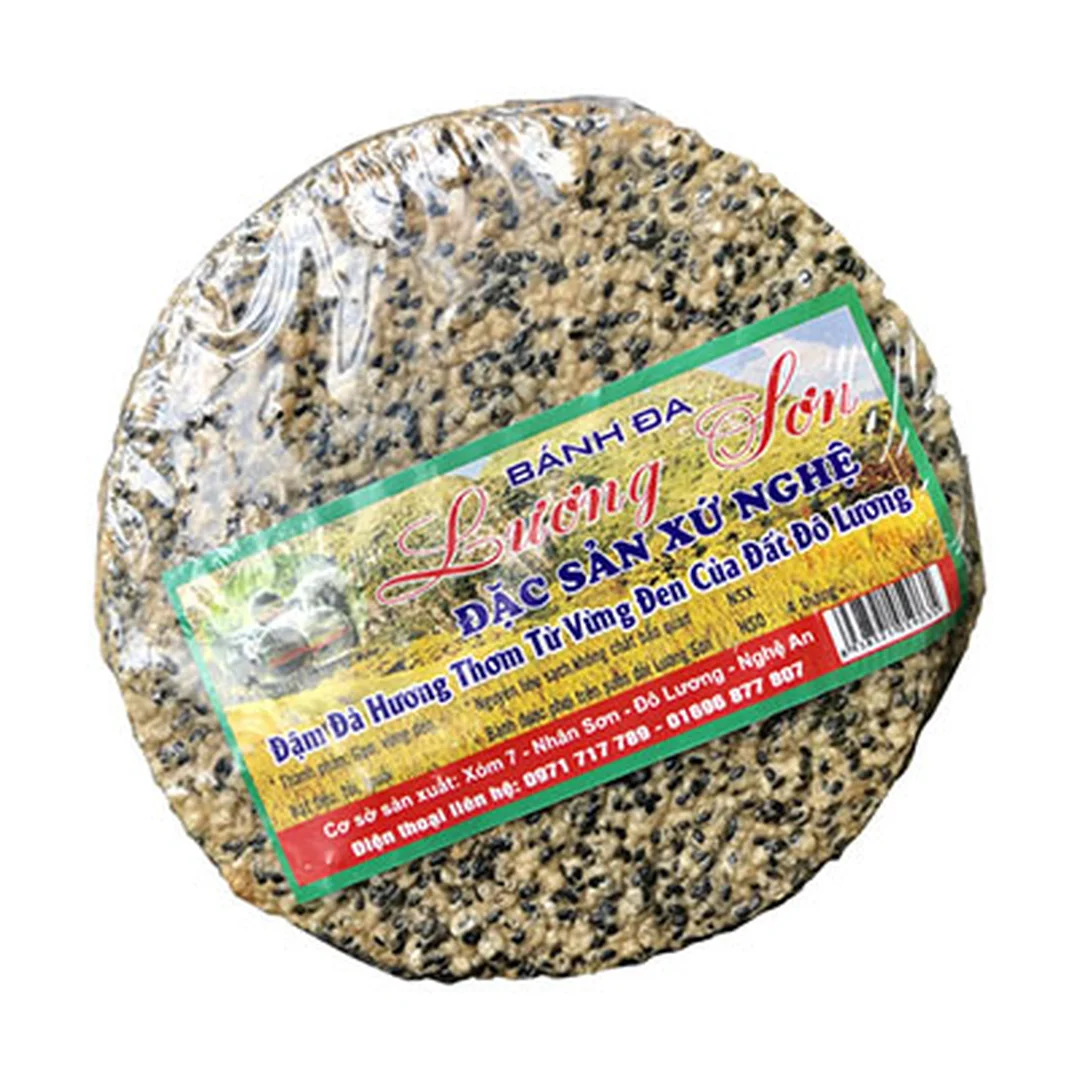 Bánh đa vừng đen Đô Lương nhiều vừng bề mặt bánh bánh đa vừng đen Đô Lương nhiều vừng bề mặt bánh