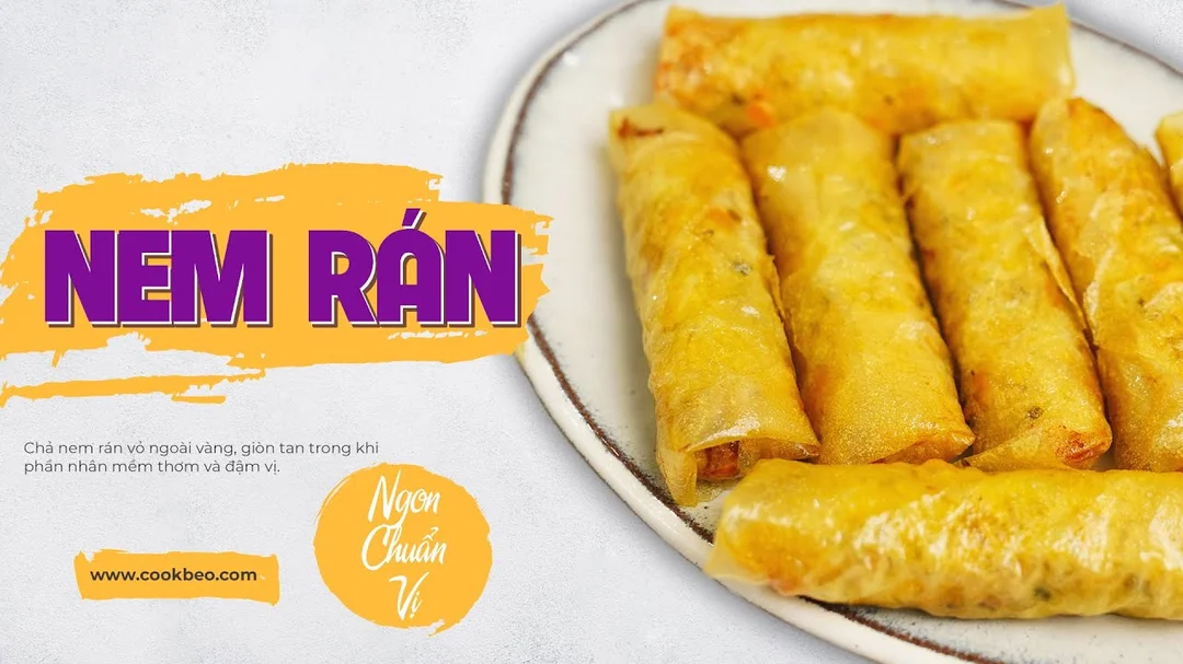Cách làm nem rán giòn với vỏ ram Hà Tĩnh