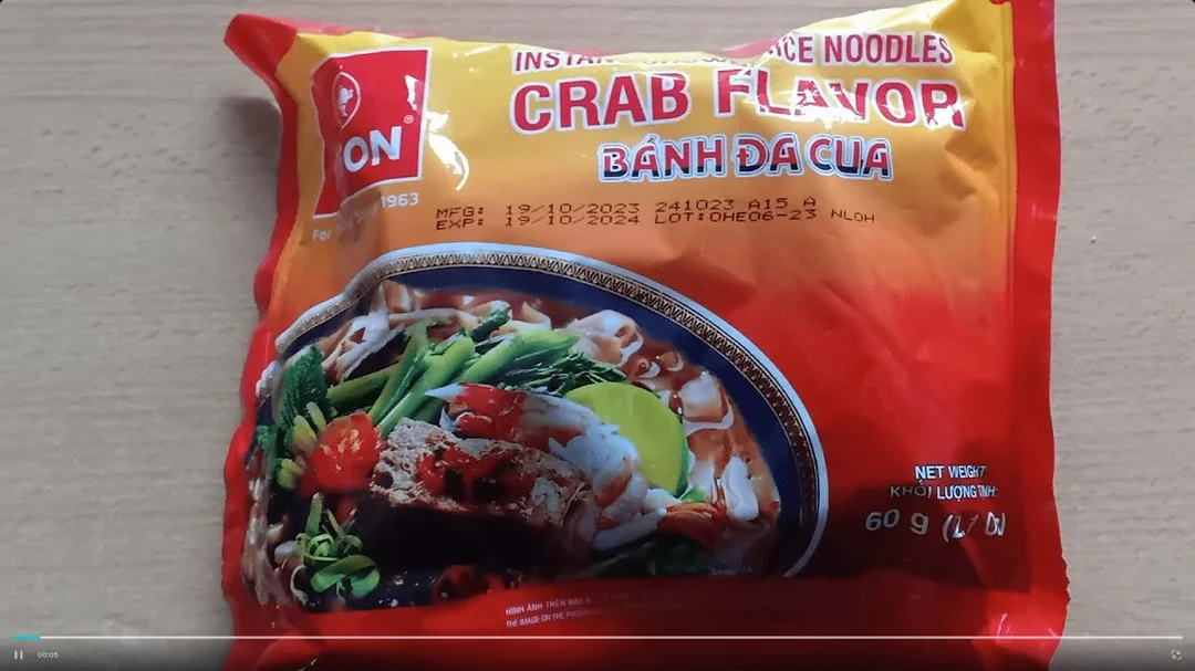 Review bánh đa cua gói VIFON vị riêu cua