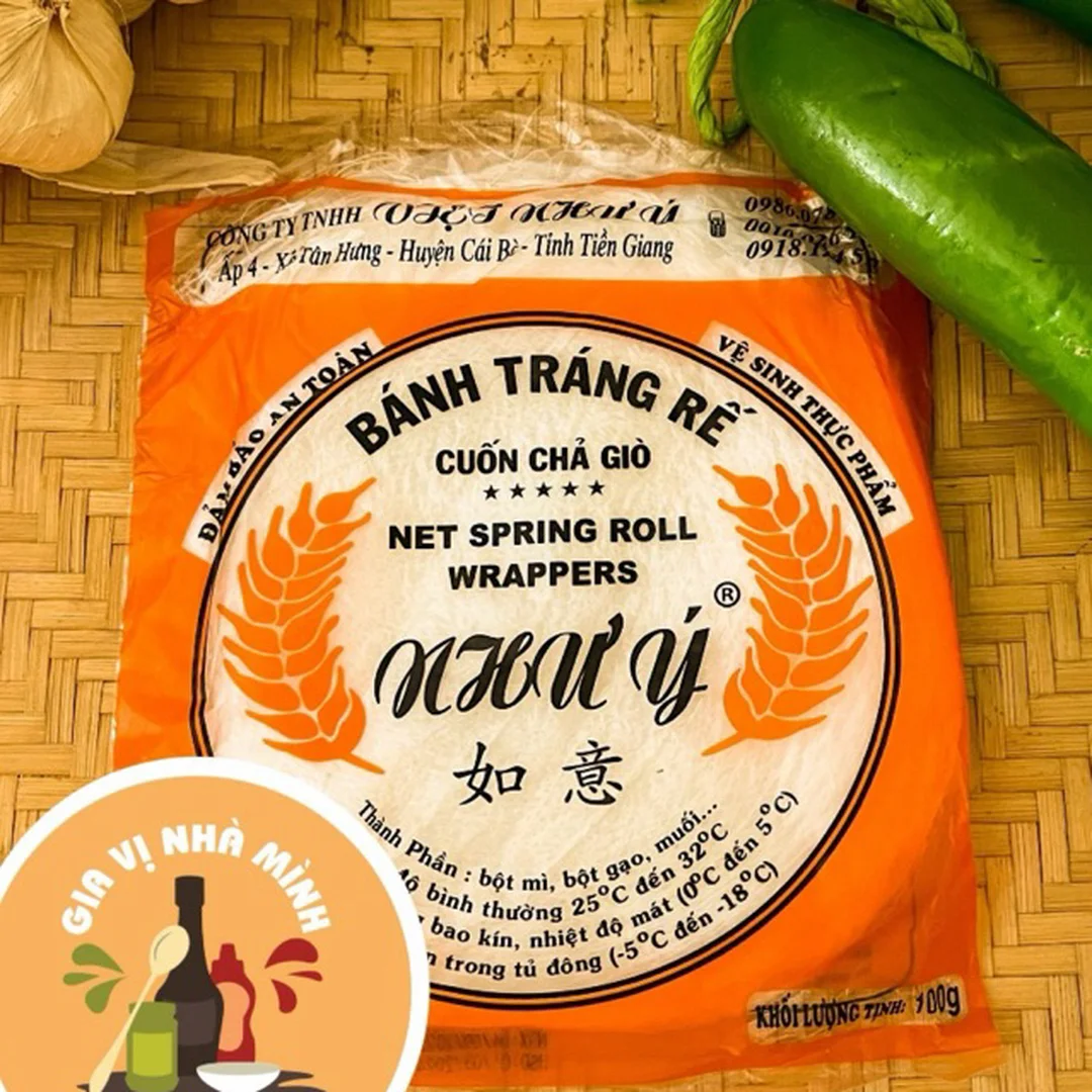 bánh đa nem rế dùng gói nem chiên